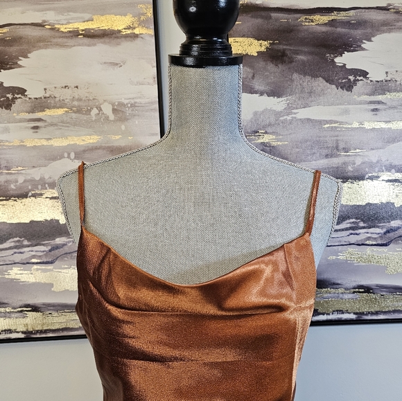 Shein Cowl Satin Dress - Picture 5 of 9